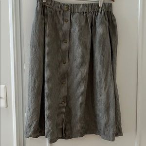 notPERFECTLINEN Marseille Skirt Natural Stripes